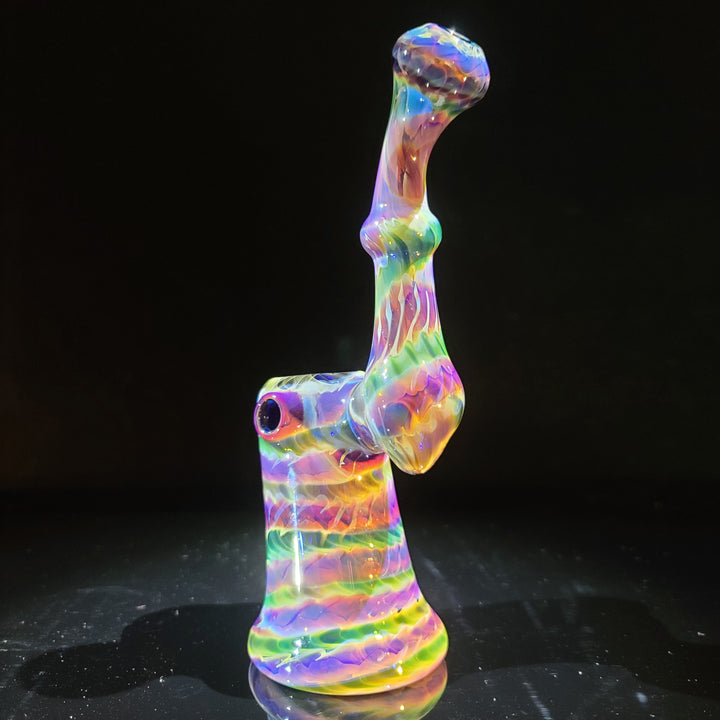 Purple Tye Dye Sherlock Bubbler Glass Pipe Jedi Glassworks   