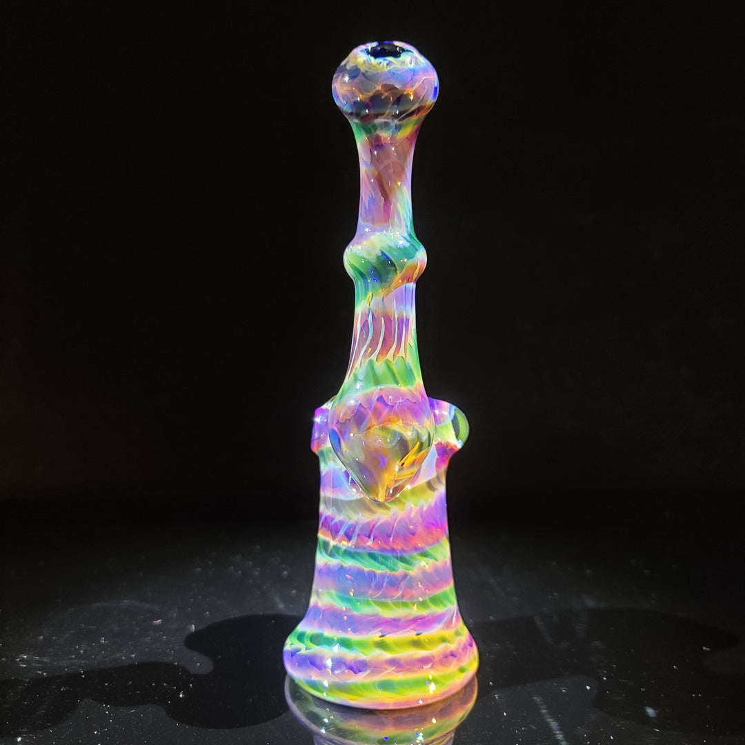 Purple Tye Dye Sherlock Bubbler Glass Pipe Jedi Glassworks   