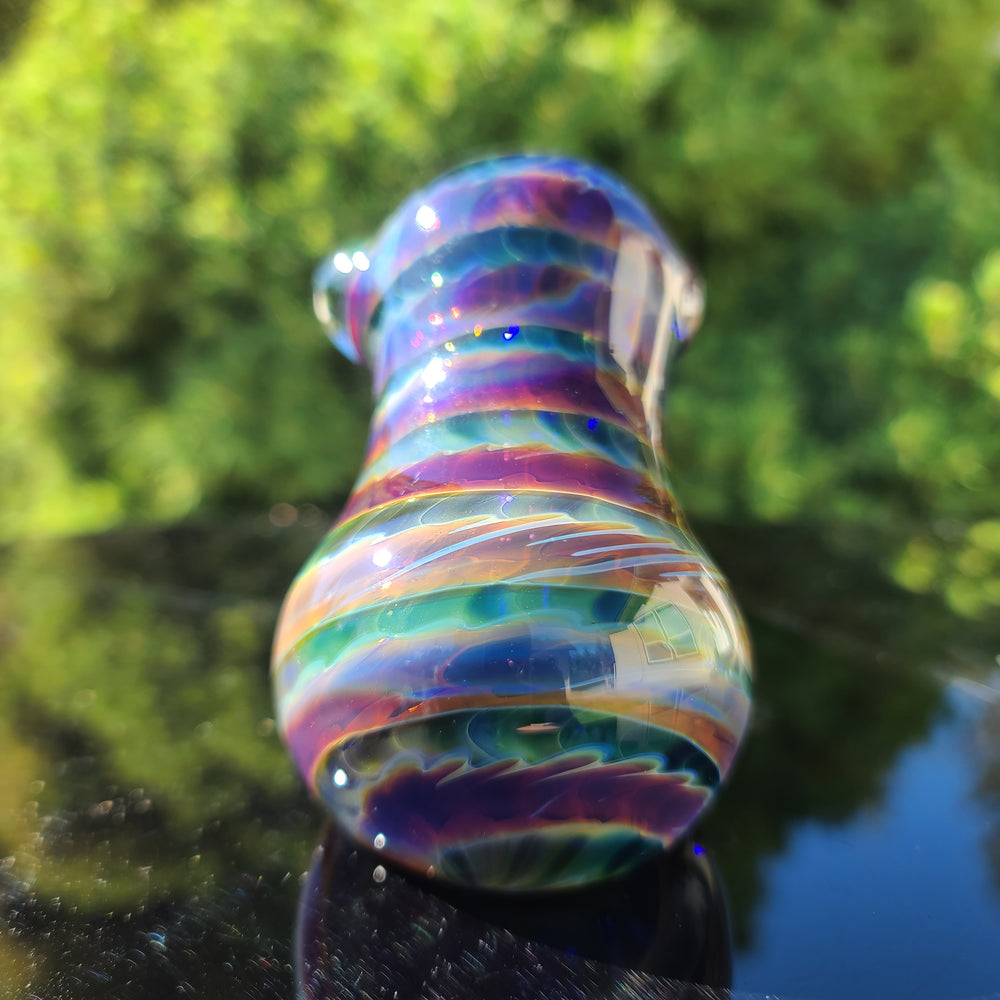 Purple Tye Dye Hammer Bubbler Glass Pipe Jedi Glassworks   