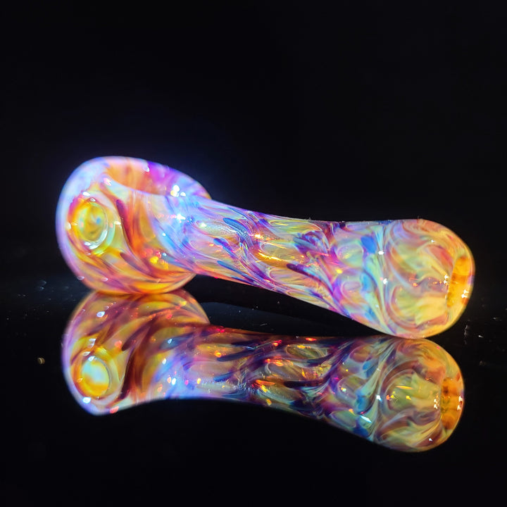 Multi-colored Purple Pipe Glass Pipe Jedi Glassworks   