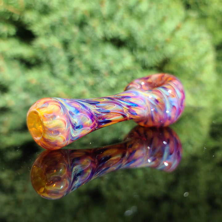 Multi-colored Purple Pipe Glass Pipe Jedi Glassworks   