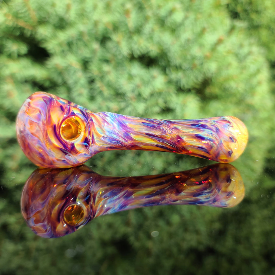 Multi-colored Purple Pipe Glass Pipe Jedi Glassworks   