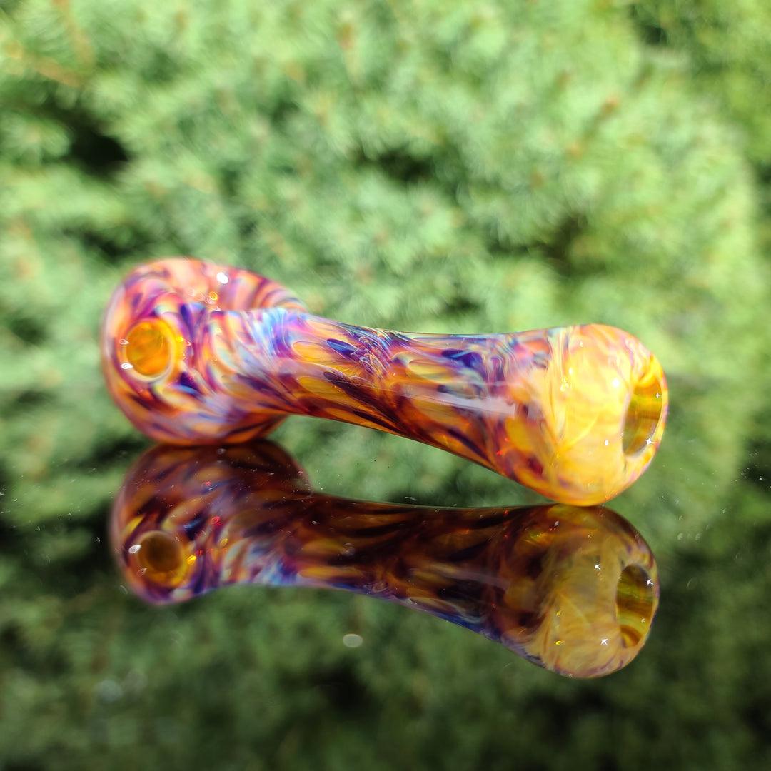 Multi-colored Purple Pipe Glass Pipe Jedi Glassworks   