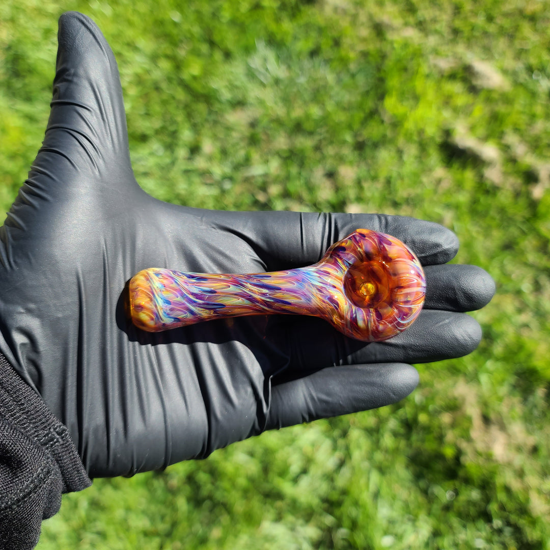 Multi-colored Purple Pipe Glass Pipe Jedi Glassworks   