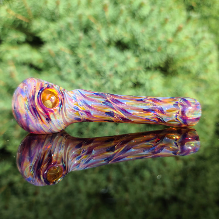 Multi-colored Purple Pipe Glass Pipe Jedi Glassworks   