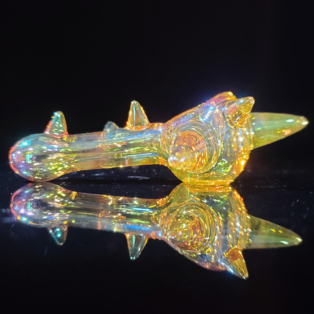 Metallic Fume Gold Spike Spoon Glass Pipe Kevin McMurray   