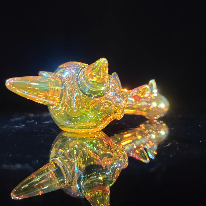 Metallic Fume Gold Spike Spoon Glass Pipe Kevin McMurray   