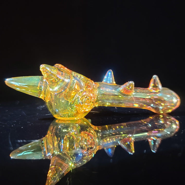 Metallic Fume Gold Spike Spoon Glass Pipe Kevin McMurray   