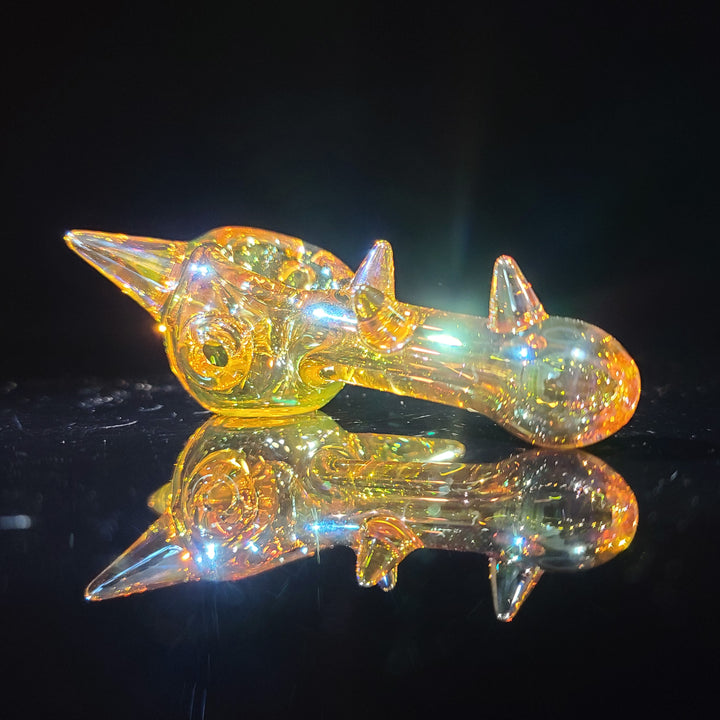 Metallic Fume Gold Spike Spoon Glass Pipe Kevin McMurray   