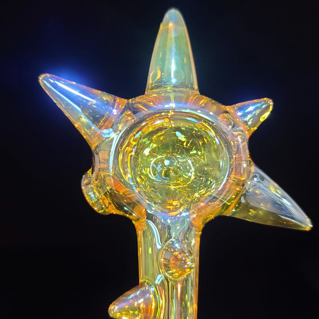 Metallic Fume Gold Spike Spoon Glass Pipe Kevin McMurray   