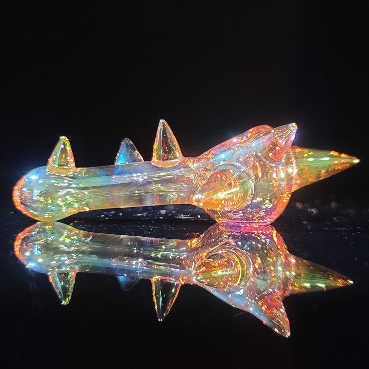 Metallic Fume Gold Spike Spoon Glass Pipe Kevin McMurray   