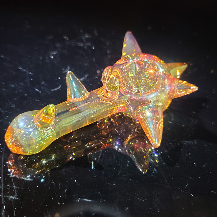 Metallic Fume Gold Spike Spoon Glass Pipe Kevin McMurray   