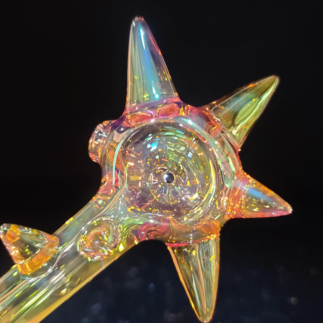 Metallic Fume Gold Spike Spoon Glass Pipe Kevin McMurray   