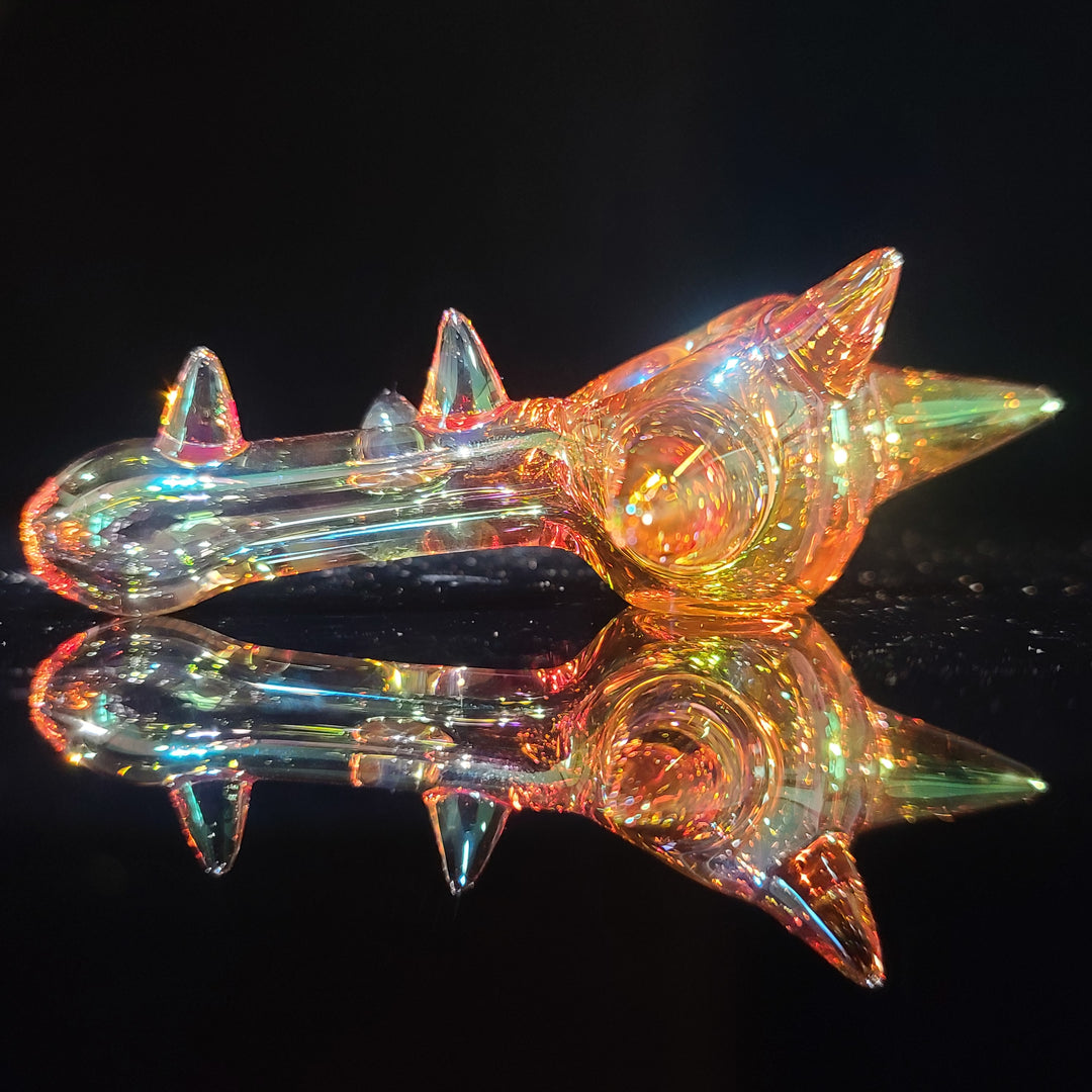 Metallic Fume Gold Spike Spoon Glass Pipe Kevin McMurray   