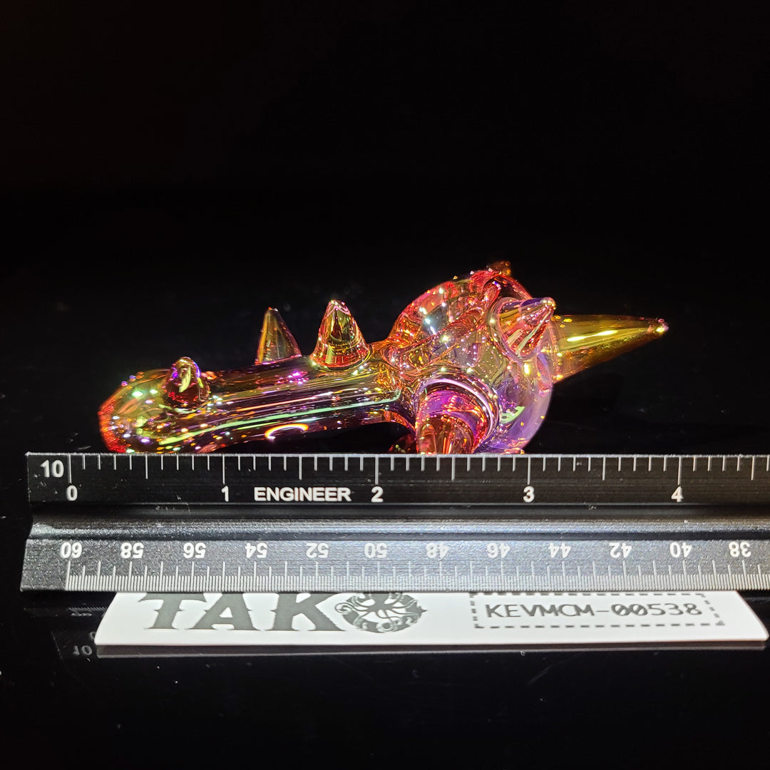 Metallic Fume Gold Spike Spoon Glass Pipe Kevin McMurray   