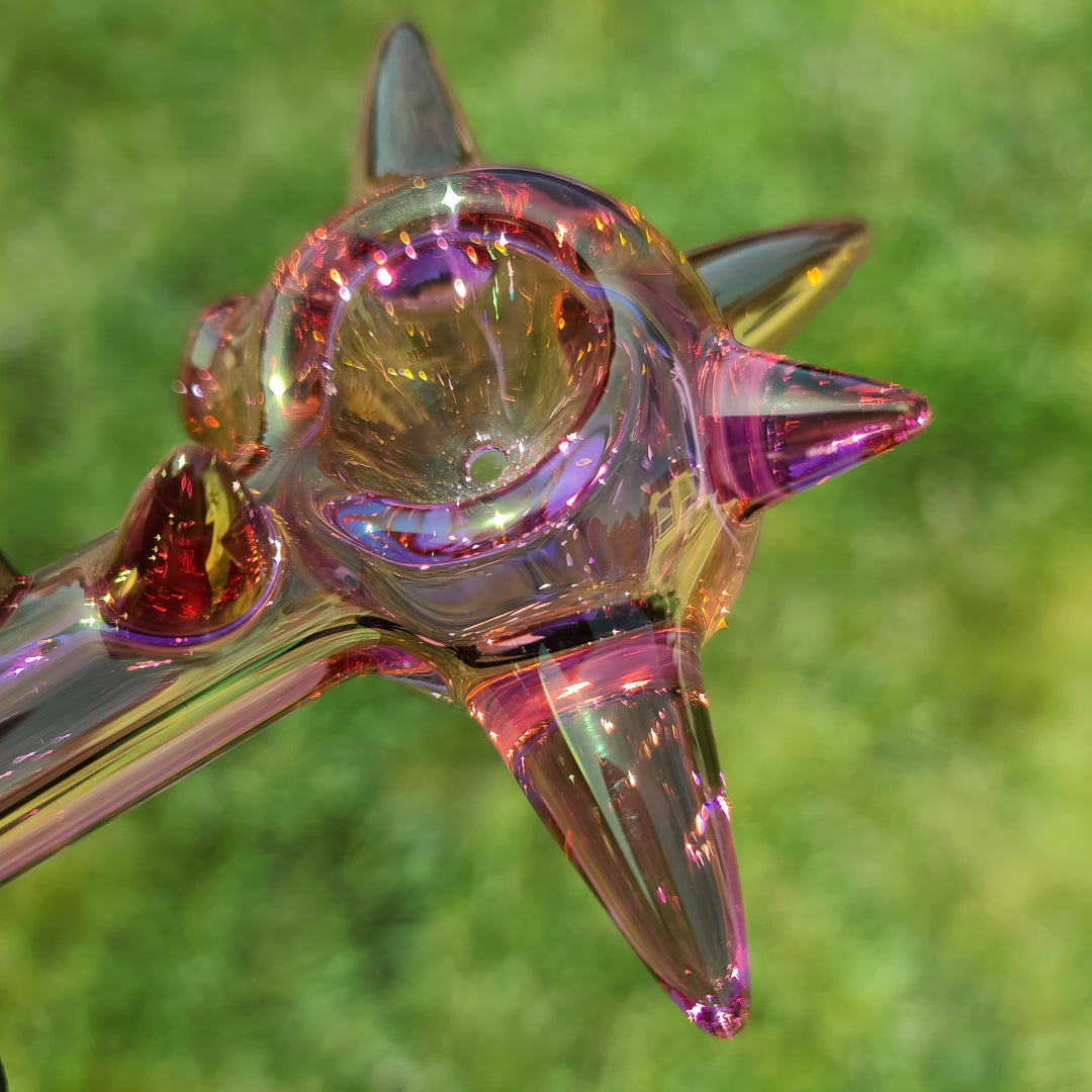 Metallic Fume Gold Spike Spoon Glass Pipe Kevin McMurray   