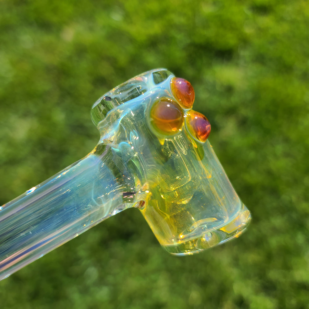 Silver Fumed Hash Hammer Glass Pipe KOP Glass   