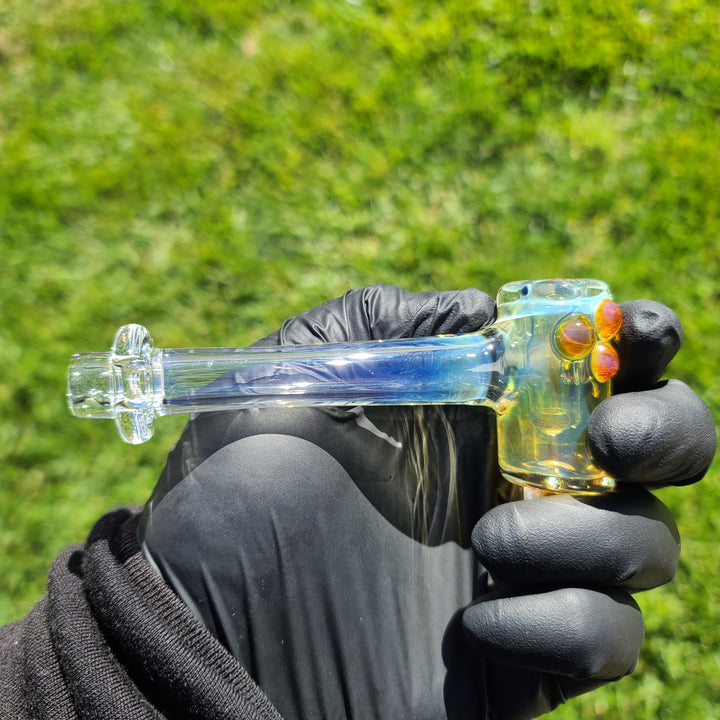 Silver Fumed Hash Hammer Glass Pipe KOP Glass   