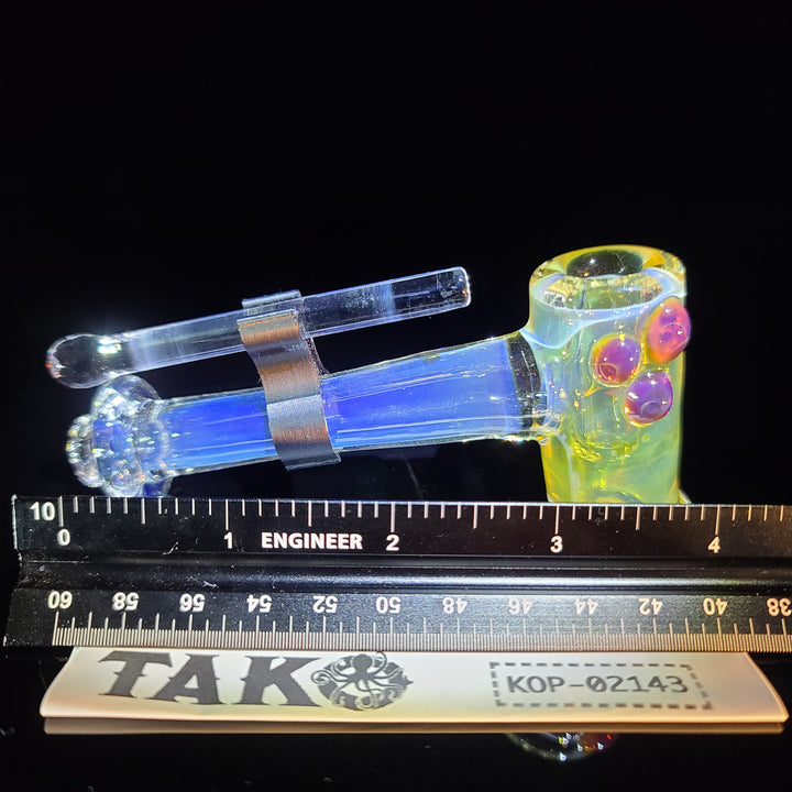 Silver Fumed Hash Hammer Glass Pipe KOP Glass   