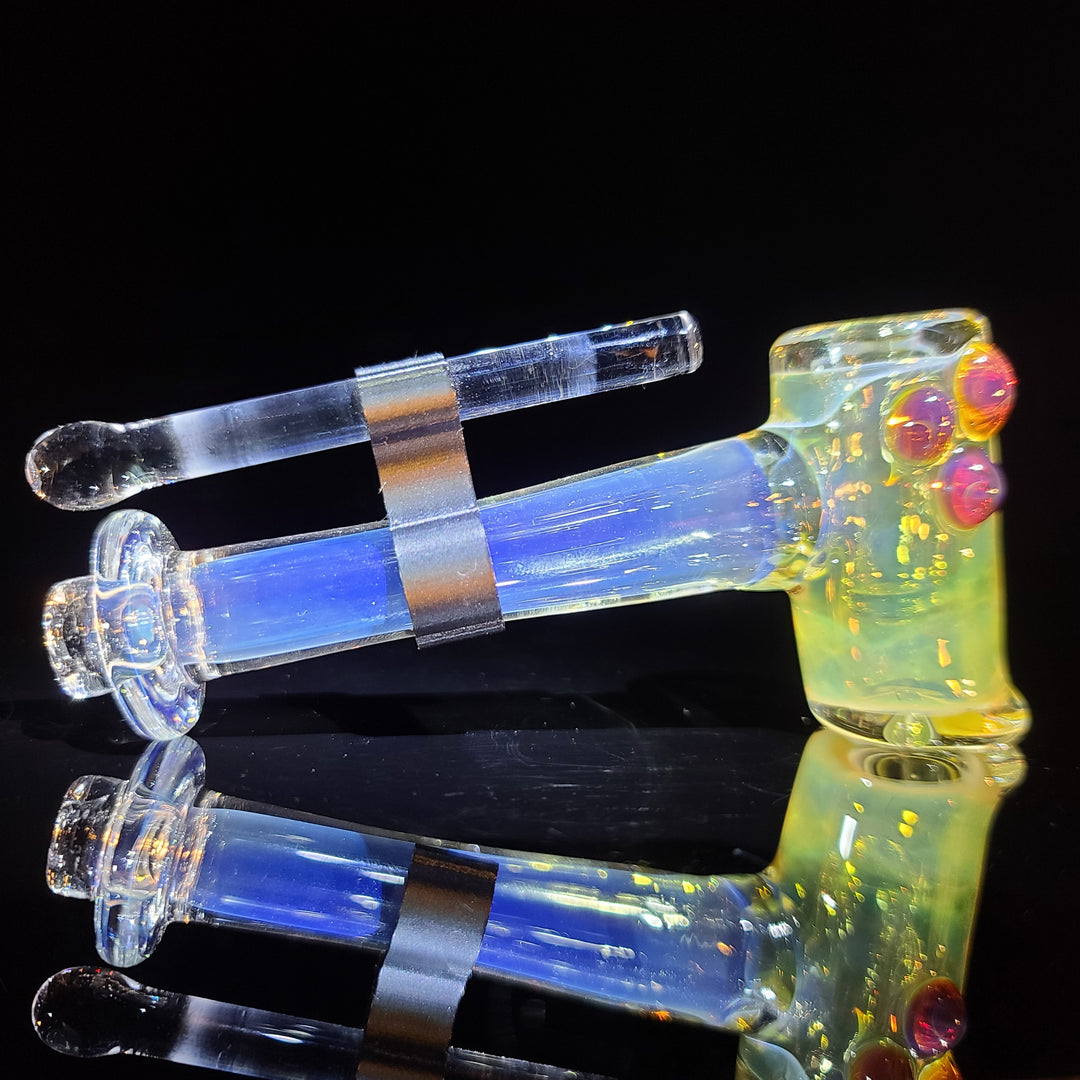 Silver Fumed Hash Hammer Glass Pipe KOP Glass   