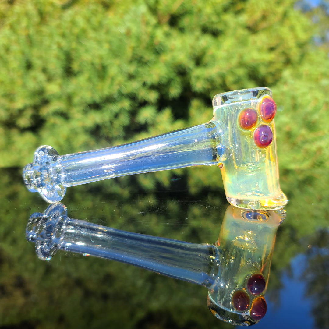Silver Fumed Hash Hammer Glass Pipe KOP Glass   