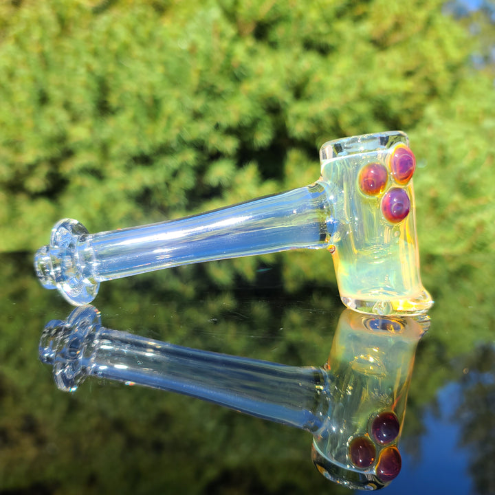 Silver Fumed Hash Hammer Glass Pipe KOP Glass   