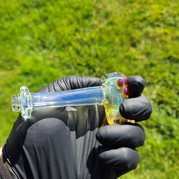 Silver Fumed Hash Hammer Glass Pipe KOP Glass   