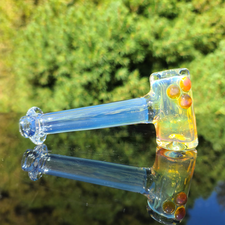 Silver Fumed Hash Hammer Glass Pipe KOP Glass   