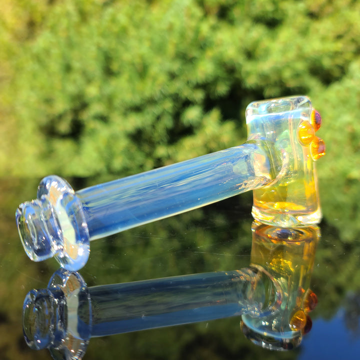 Silver Fumed Hash Hammer Glass Pipe KOP Glass   