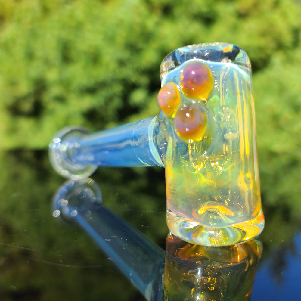 Silver Fumed Hash Hammer Glass Pipe KOP Glass   