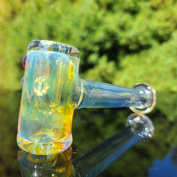 Silver Fumed Hash Hammer Glass Pipe KOP Glass   