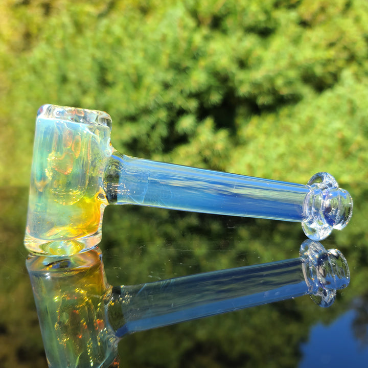 Silver Fumed Hash Hammer Glass Pipe KOP Glass   