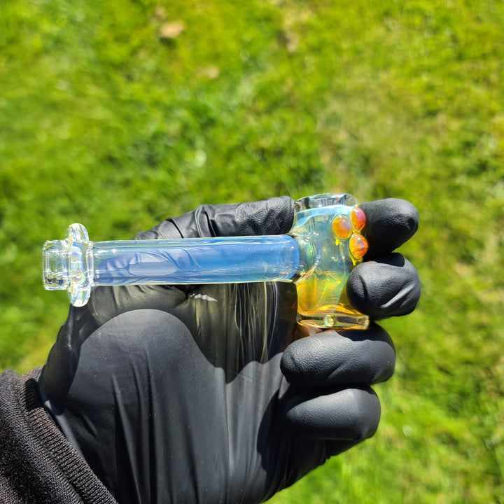 Silver Fumed Hash Hammer Glass Pipe KOP Glass   