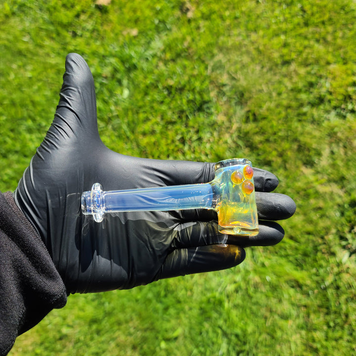 Silver Fumed Hash Hammer Glass Pipe KOP Glass   