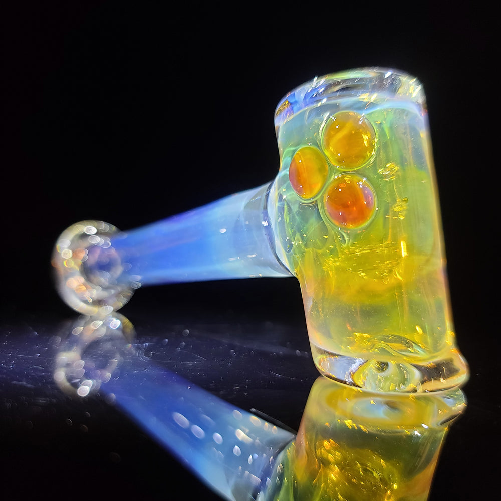 Silver Fumed Hash Hammer Glass Pipe KOP Glass   