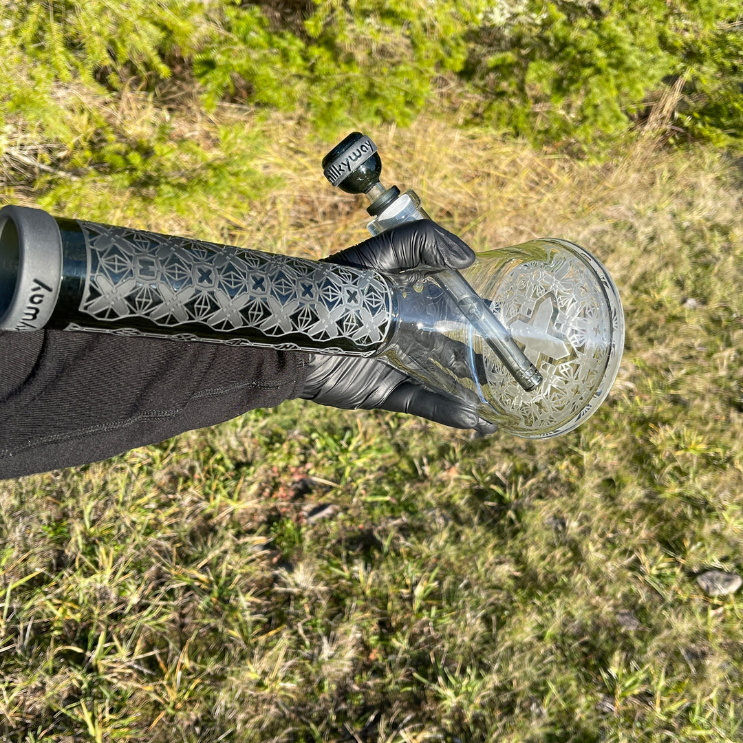 X-Morphic: EVO 14" Beaker Bong Glass Pipe Milkyway   