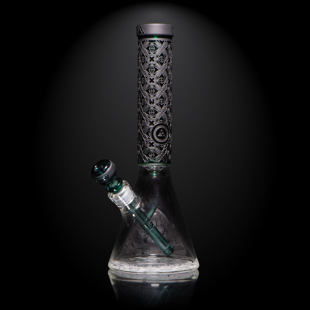 X-Morphic: EVO 14" Beaker Bong Glass Pipe Milkyway   