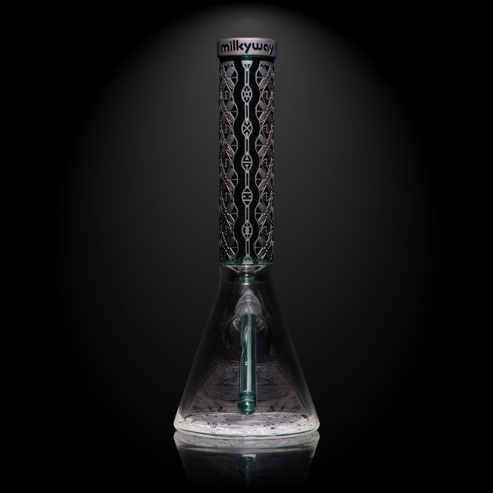 X-Morphic: EVO 14" Beaker Bong Glass Pipe Milkyway   