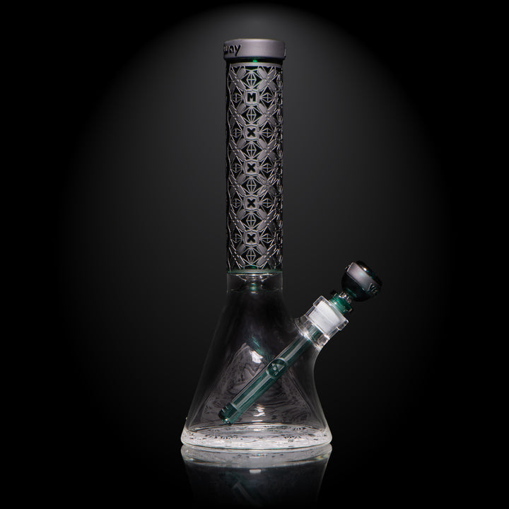 X-Morphic: EVO 14" Beaker Bong Glass Pipe Milkyway   