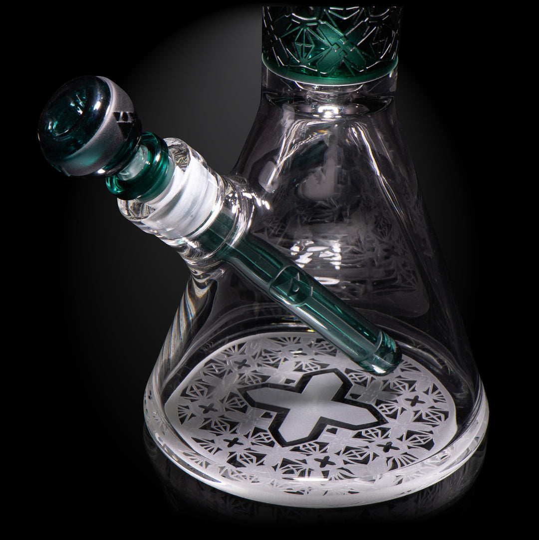 X-Morphic: EVO 14" Beaker Bong Glass Pipe Milkyway   