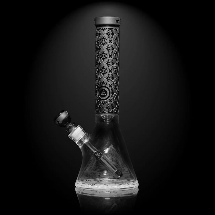 X-Morphic: EVO 14" Beaker Bong Glass Pipe Milkyway   