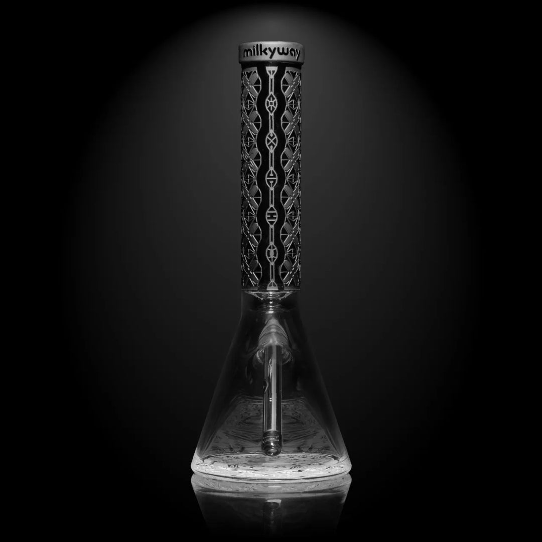 X-Morphic: EVO 14" Beaker Bong Glass Pipe Milkyway   