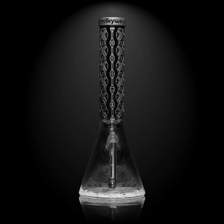 X-Morphic: EVO 14" Beaker Bong Glass Pipe Milkyway   