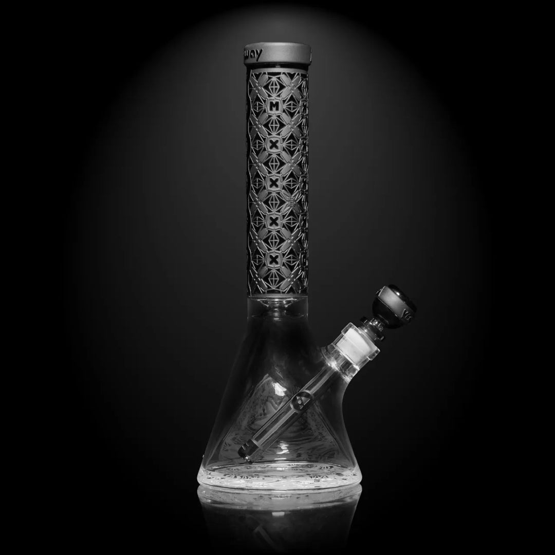 X-Morphic: EVO 14" Beaker Bong Glass Pipe Milkyway Smoke  