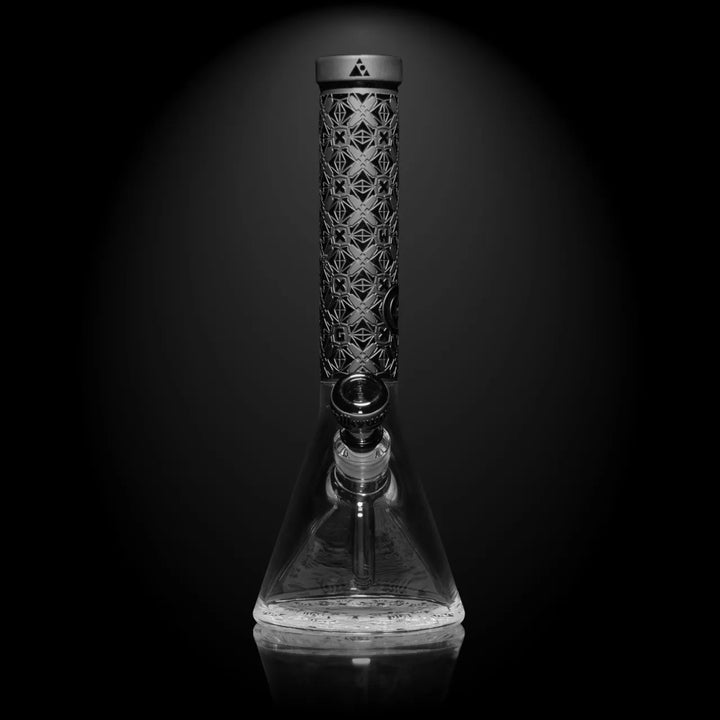 X-Morphic: EVO 14" Beaker Bong Glass Pipe Milkyway   