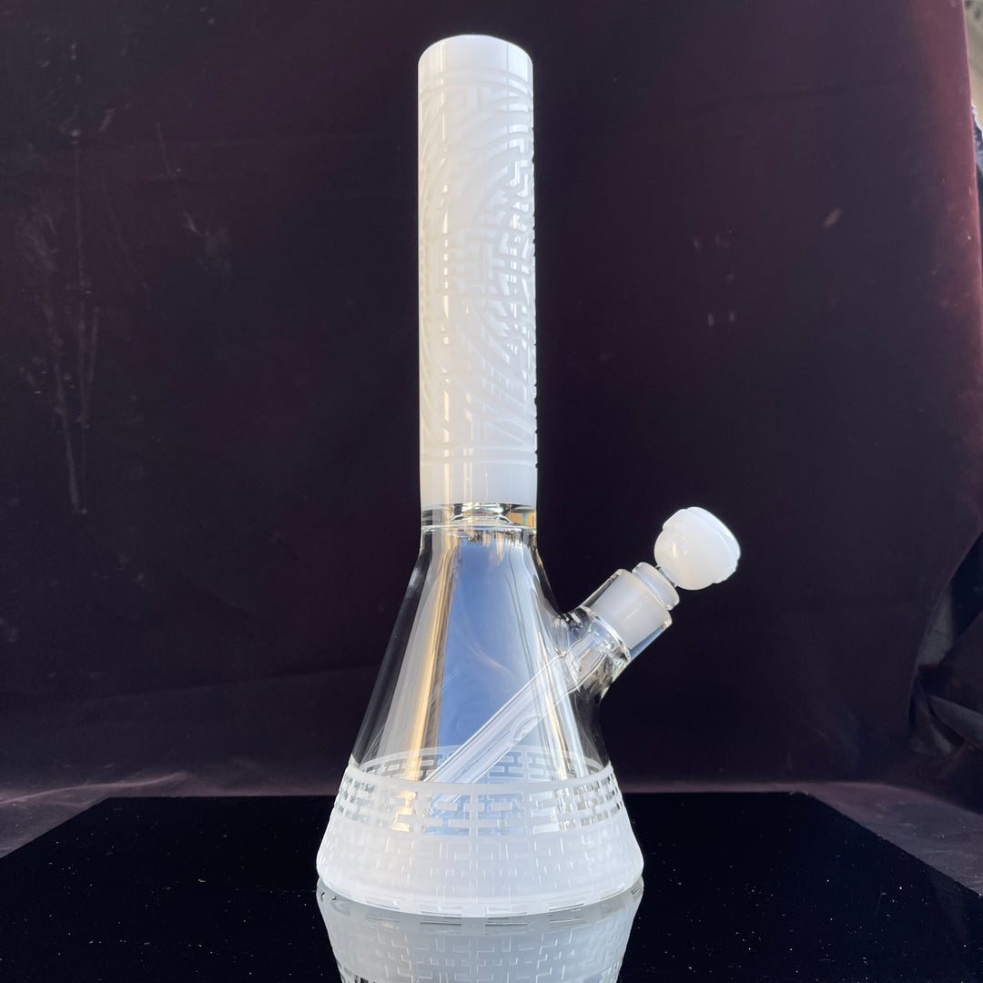 DNA Codex 14″ White Beaker Bong Glass Pipe Milkyway   