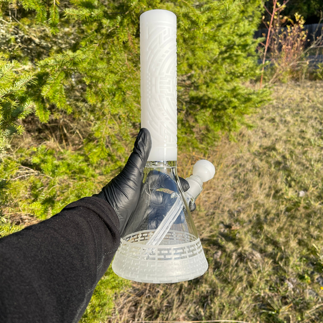 DNA Codex 14″ White Beaker Bong Glass Pipe Milkyway   