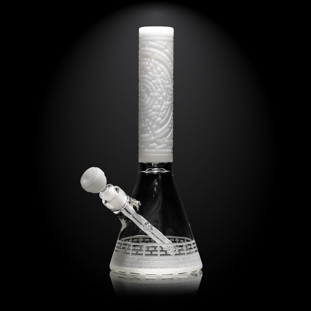 DNA Codex 14″ White Beaker Bong Glass Pipe Milkyway   