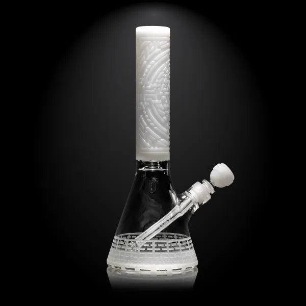 DNA Codex 14″ White Beaker Bong Glass Pipe Milkyway   