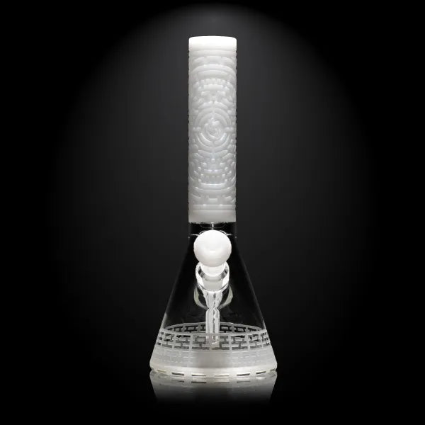 DNA Codex 14″ White Beaker Bong Glass Pipe Milkyway   